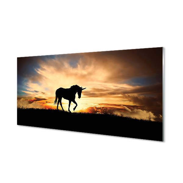Obraz na skle Unicorn sunset