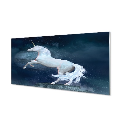 obráz na skle obráz na skle Unicorn planet sky