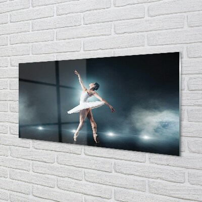 Obraz na skle Bílý balet šaty žena