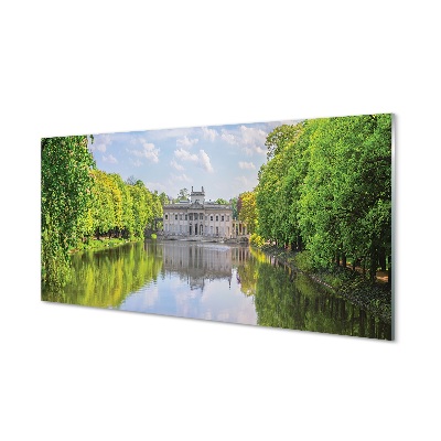 Obraz na skle Varšavský Palác lesního jezera