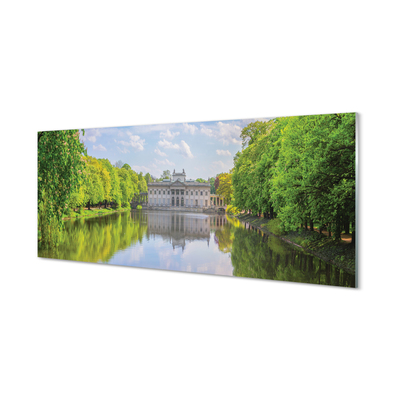 Obraz na skle Varšavský Palác lesního jezera