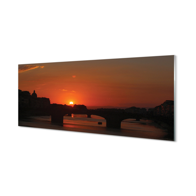 Obraz na skle Itálie řeka západu slunce