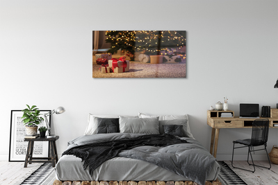 Obraz na skle Dary vánoční strom