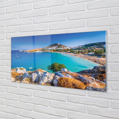 Obraz na skle Řecko pobřeží beach panorama