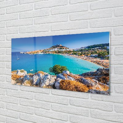 Obraz na skle Řecko pobřeží beach panorama