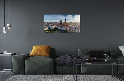 Obraz na skle Gdańsk Panorama kostel