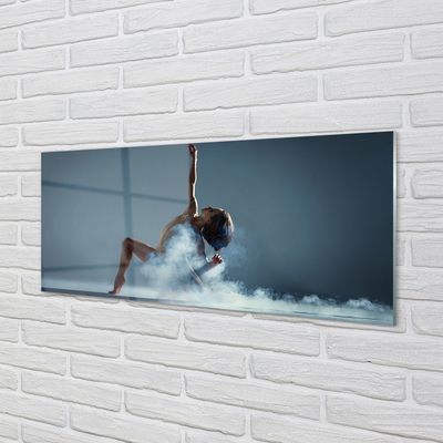 Obraz na skle Žena tančí kouř