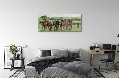 Obraz na skle Art jízda na koni