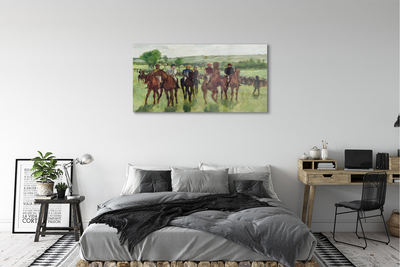 Obraz na skle Art jízda na koni
