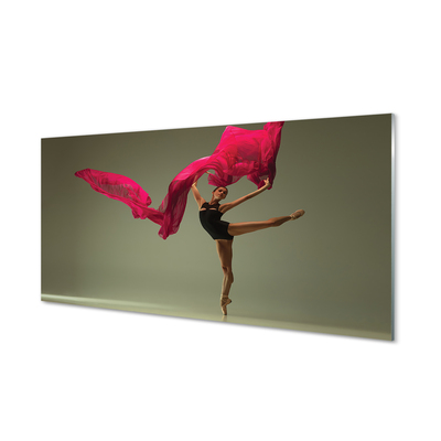 Obraz na skle Baletka růžová Materiál