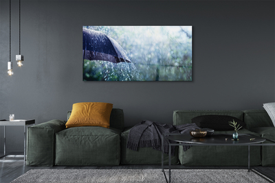 Obraz na skle Umbrella dešťové kapky
