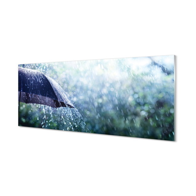 Obraz na skle Umbrella dešťové kapky