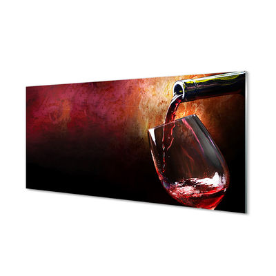 Obraz na skle červené víno