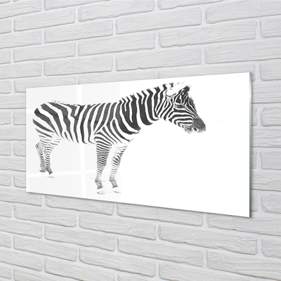 Obraz na skle malované zebra
