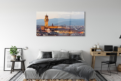 Obraz na skle Italy Castle sunset panorama