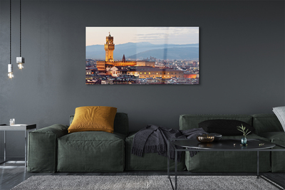 Obraz na skle Italy Castle sunset panorama