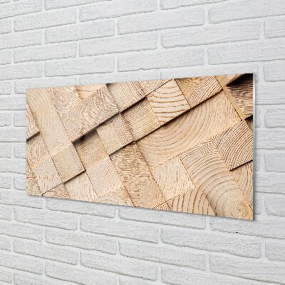 Obraz na skle složení zrna dřeva