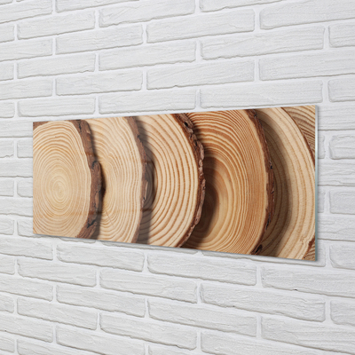 Obraz na skle plátky obilí dřeva