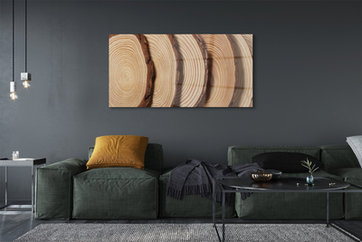 Obraz na skle plátky obilí dřeva