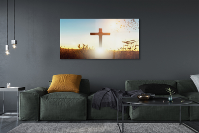 Obraz na skle Kříž pole Slunce