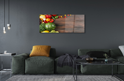 Obraz na skle Meloun rajčata kopr