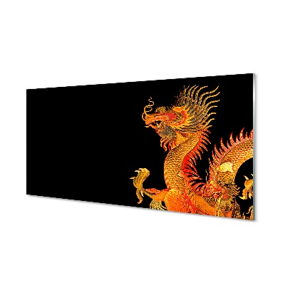 Obraz na skle Japonský zlatý drak
