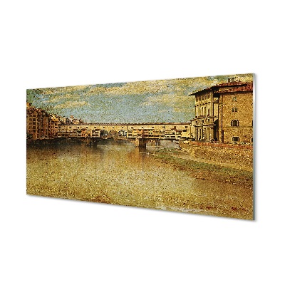 Obraz na skle Italy River Mosty budovy