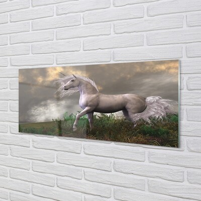Obraz na skle Unicorn mraky