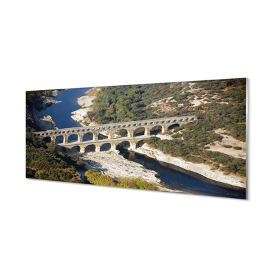 Obraz na skle řeka Řím Akvadukty
