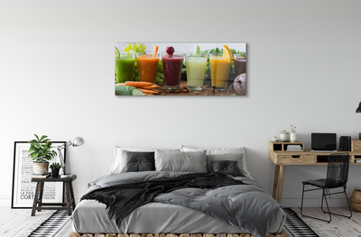 Obraz na skle Zeleninové, ovocné koktejly