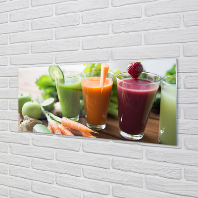 Obraz na skle zeleninové koktejly