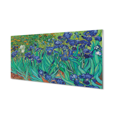 Obraz na skle Umění květiny duhovky