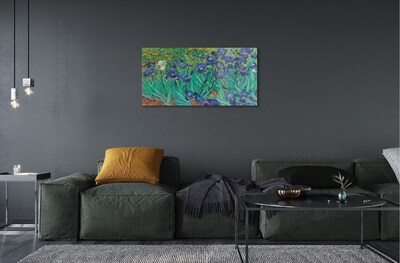 Obraz na skle Umění květiny duhovky