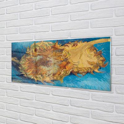 Obraz na skle Umění květiny slunečnice