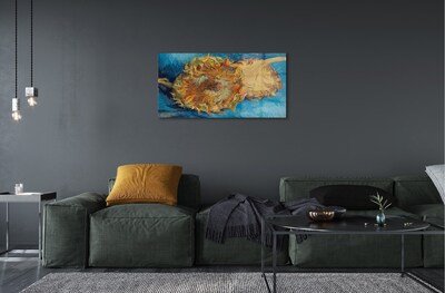Obraz na skle Umění květiny slunečnice