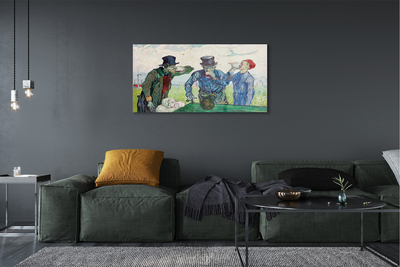 Obraz na skle Umění muži setkání