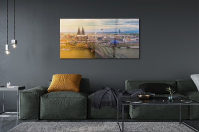 Obraz na skle Německo panorama říční mosty