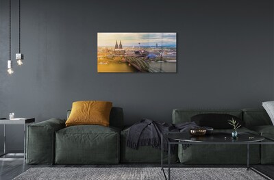 Obraz na skle Německo panorama říční mosty