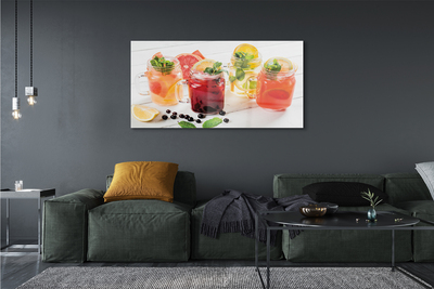 Obraz na skle Koktejly s citrusy