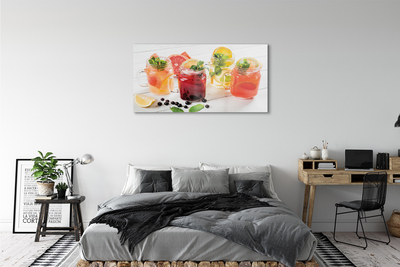 Obraz na skle Koktejly s citrusy