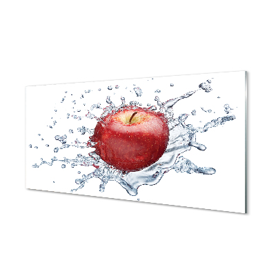 Obraz na skle Červené jablko ve vodě