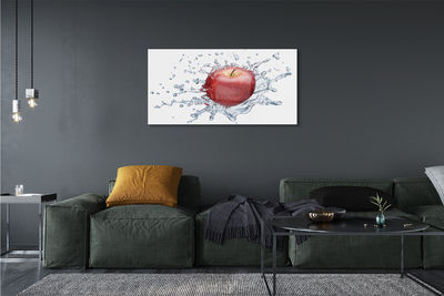 Obraz na skle Červené jablko ve vodě