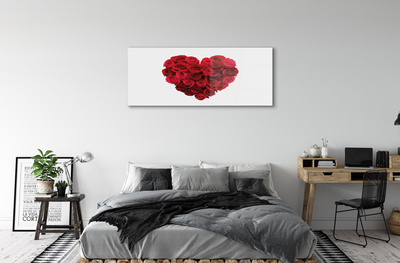 Obraz na skle Srdce z růží