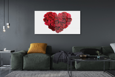Obraz na skle Srdce z růží