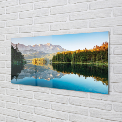 Obraz na skle Německo Mountain forest lake