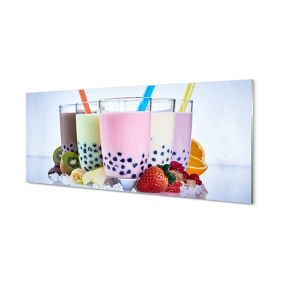 Obraz na skle Mléčné koktejly s ovocem