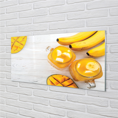 Obraz na skle Mango banán smoothie