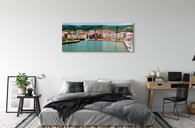 Obraz na skle Španělsko Město horské řeky