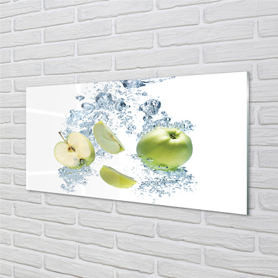 Obraz na skle Voda jablko nakrájený