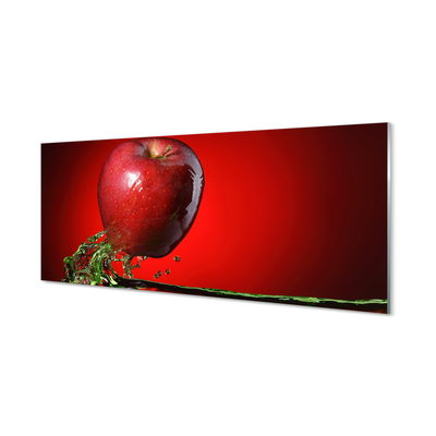 Obraz na skle jablko ve vodě